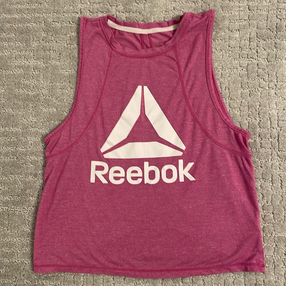 Reebok pink top with open back